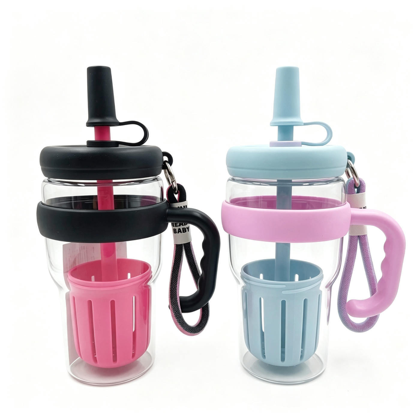 Borraccia con Cannuccia e Manico - 680ml