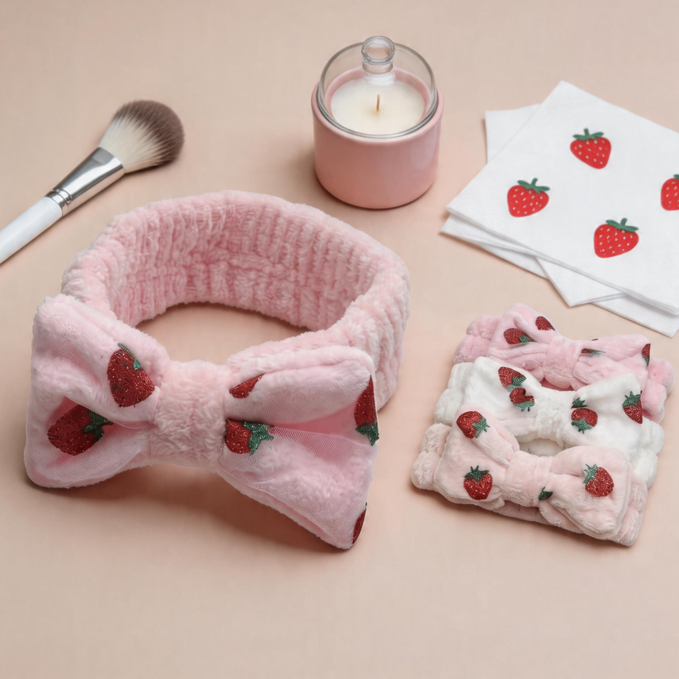 Fascia Morbida con Fiocco e Fragole