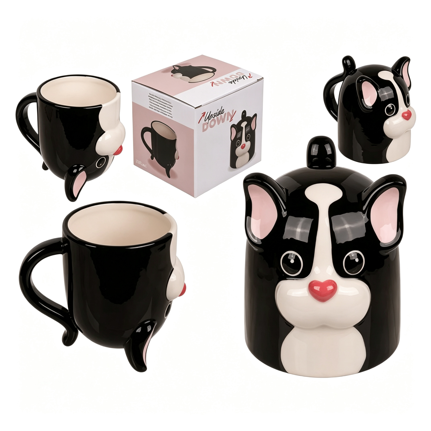 Mug Bouledogue Francese Capovolto 500ml - Tazza Cani
