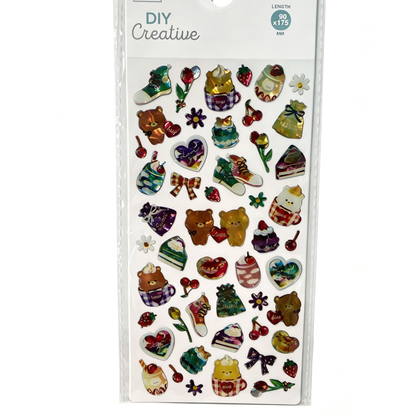 Stickers 3D Orsetto Kawaii | Adesivi Decorativi Vintage per Diario e Regali