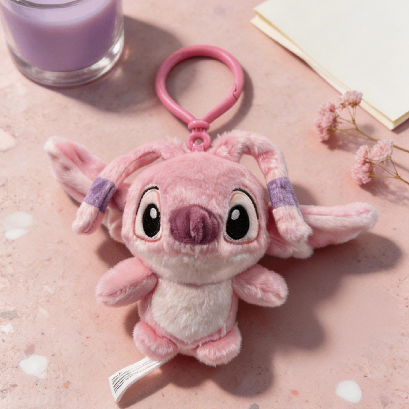 Portachiavi Peluche Angel Disney (Stitch Rosa) - 12cm
