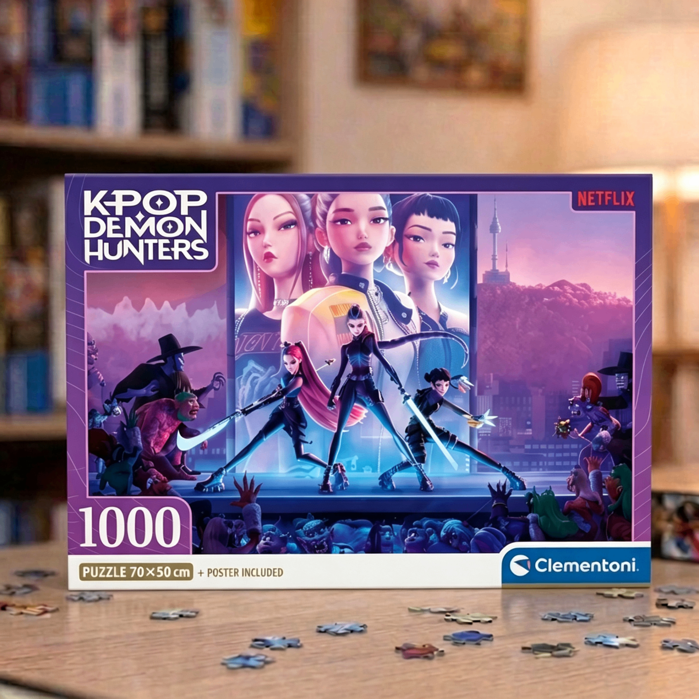 Clementoni KPop Demon Hunters Puzzle per Adulti 1000 Pezzi (70 x 50 cm)