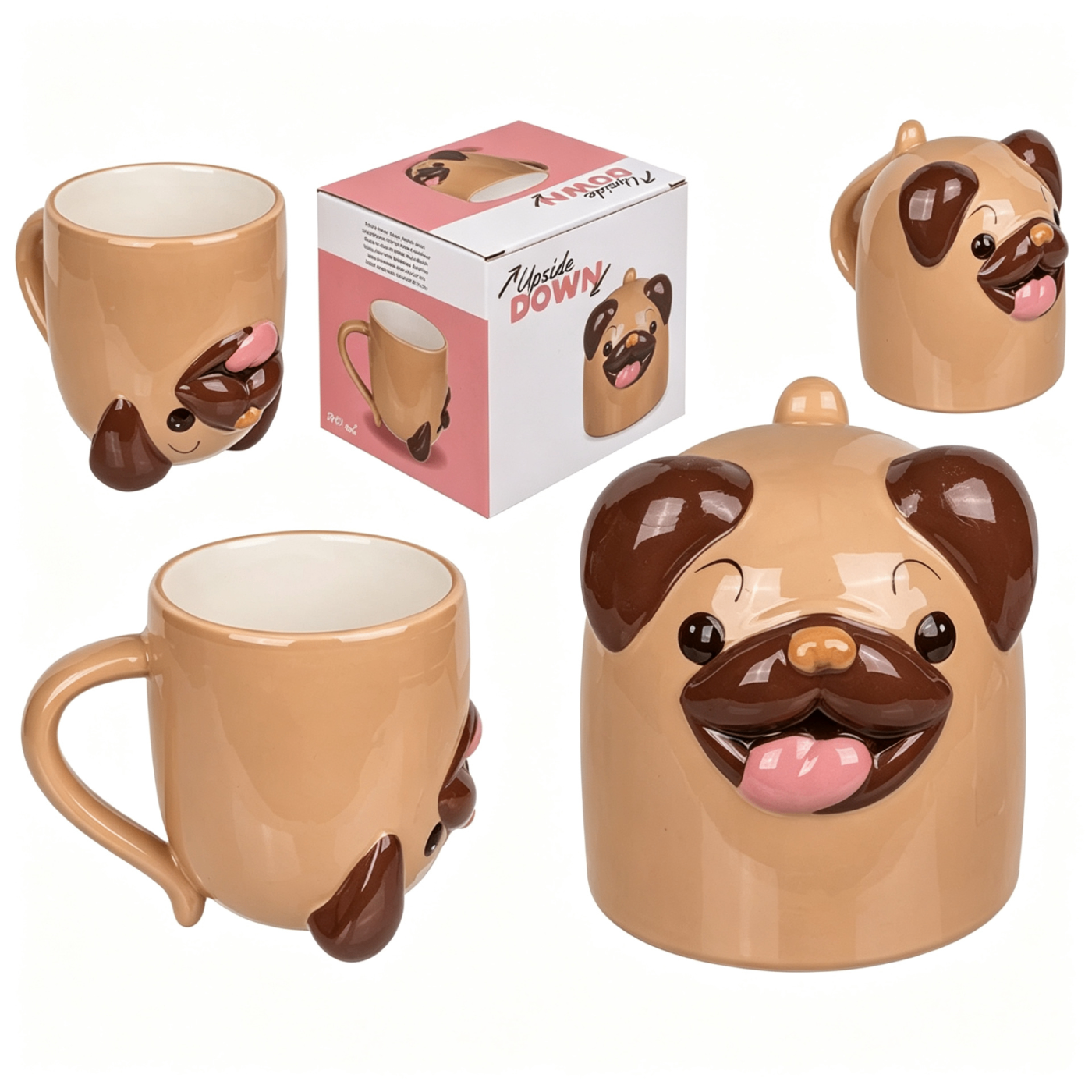 Mug Cane Carlino Capovolto 500ml - Tazza in Ceramica