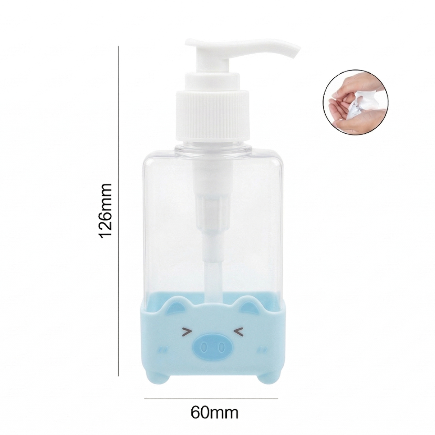 Contenitore 100ml con Erogatore a Pressione - Simpatico Design Animale, Ideale per Gel e Lozioni