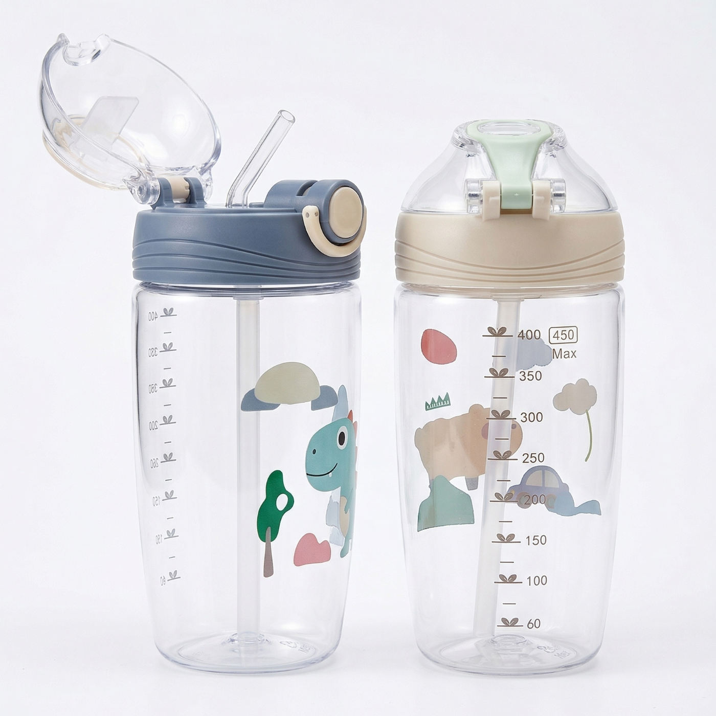 Borraccia Trasparente Plastica - 450ml