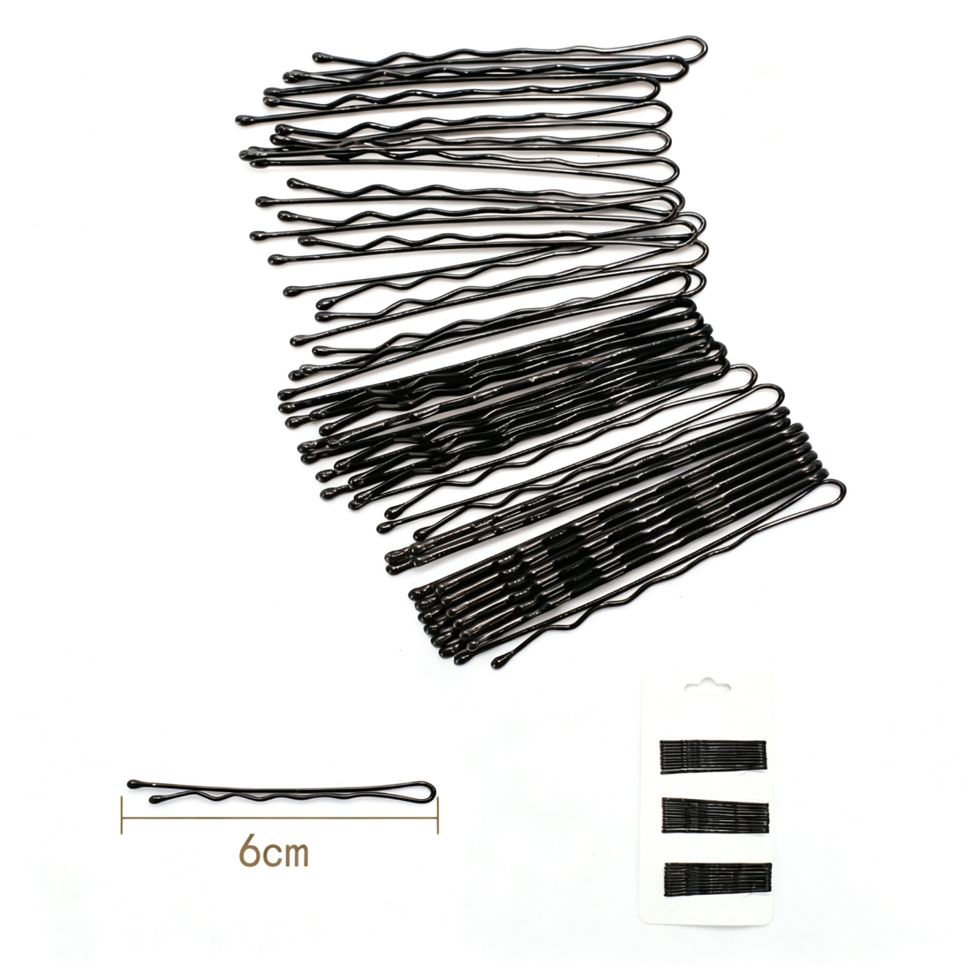 Set Forcine per Capelli in Metallo 6cm – Mollette Invisibili Nere Professionali