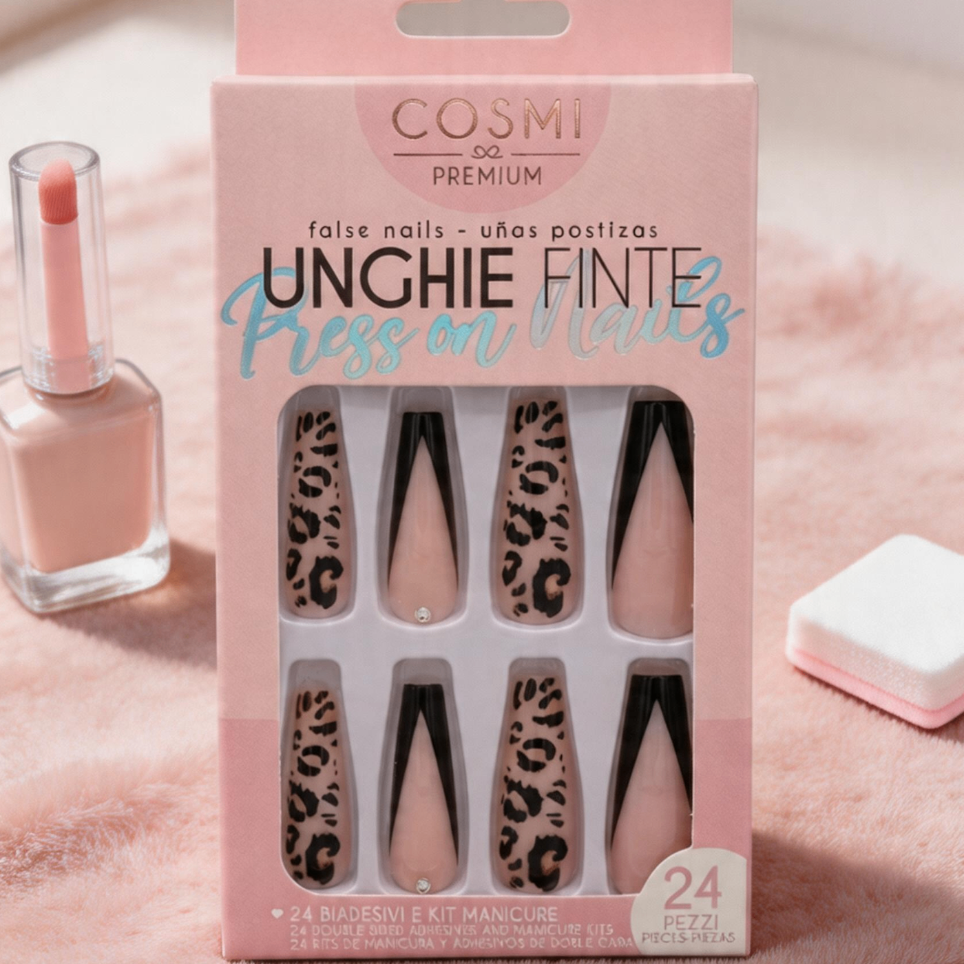 Unghie Finte Ballerina - Design Animalier Leopardato