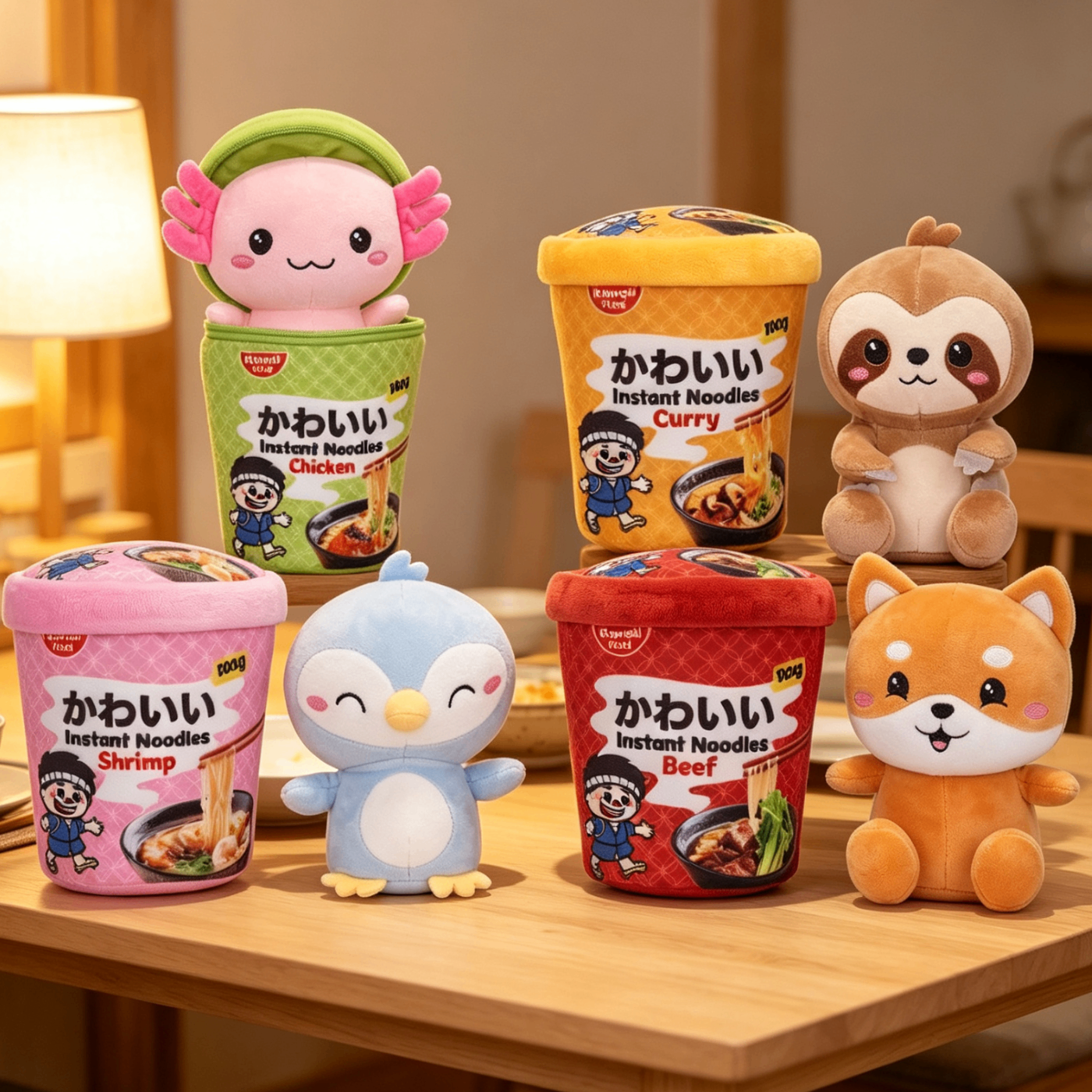 Peluche Kawaii in Cup Noodle - Animali Sorpresa