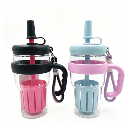 Borraccia con Cannuccia e Manico - 680ml