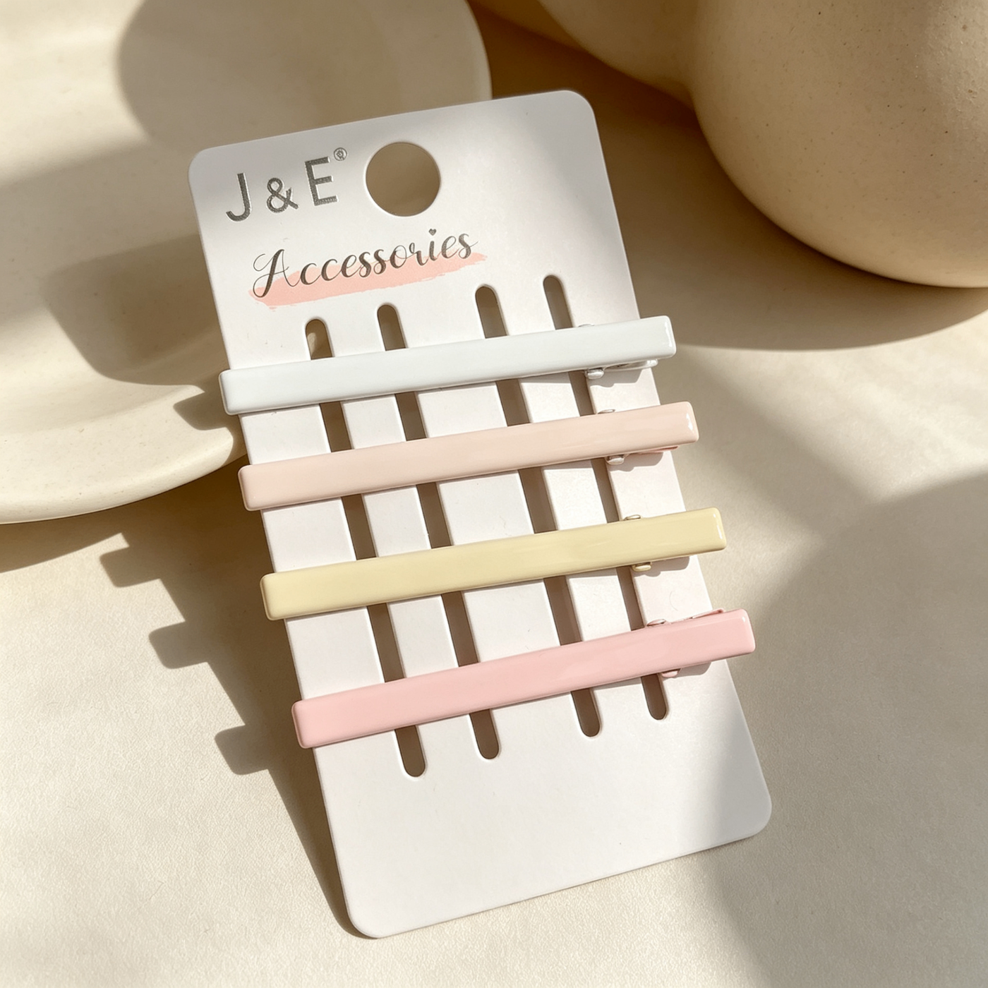 Set 4 Fermagli per Capelli Sottili - Mollette Opache Multicolore
