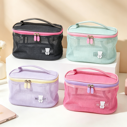 Borsa da Toilette in Rete Traspirante - Organizer Trucco e Viaggio