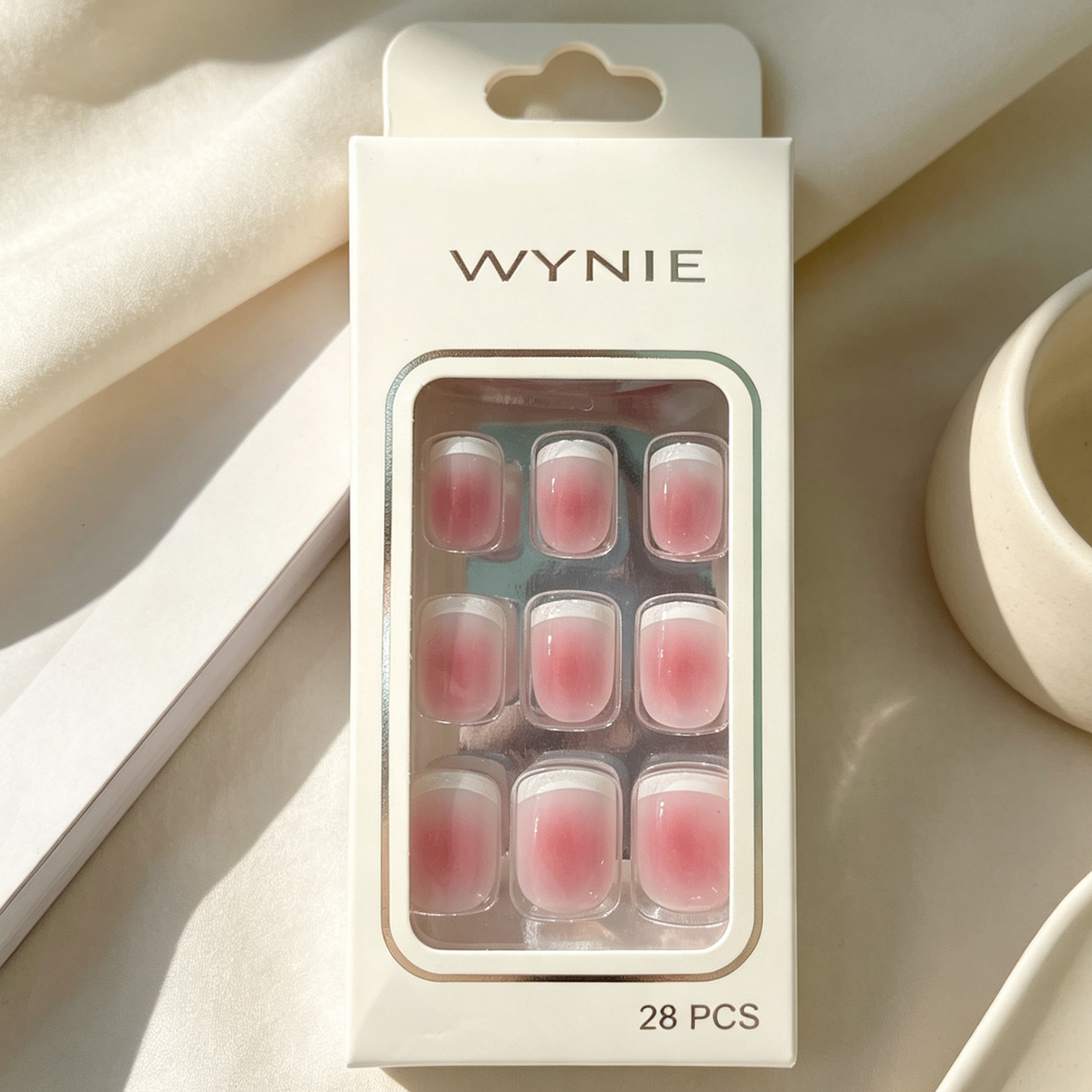 Unghie Finte Press-on Sfumate Rosa - Effetto Blush con Kit Completo