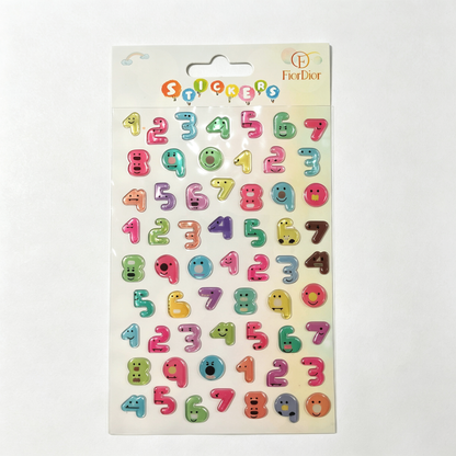 Numeri 3D Adesivi Morbidi | Stickers Colorati per Scuola e DIY