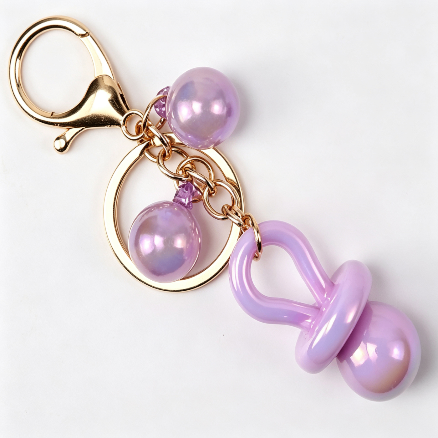 Portachiavi Ciuccio Colorato Effetto Perlato - Ciondolo Kawaii