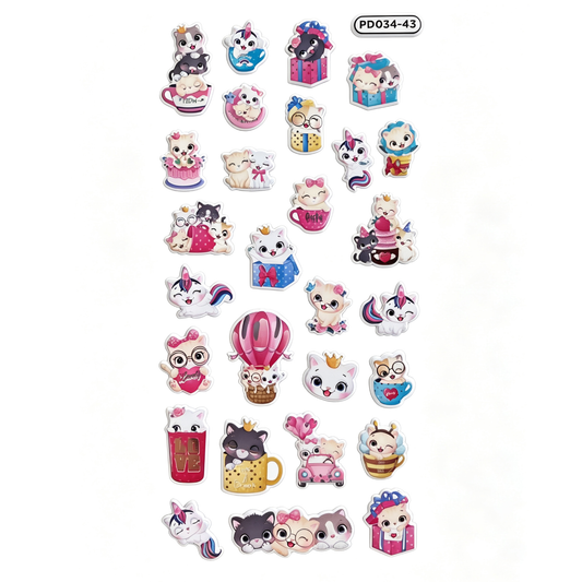 Adesivi in Rilievo 3D – Collezione Kawaii Soft