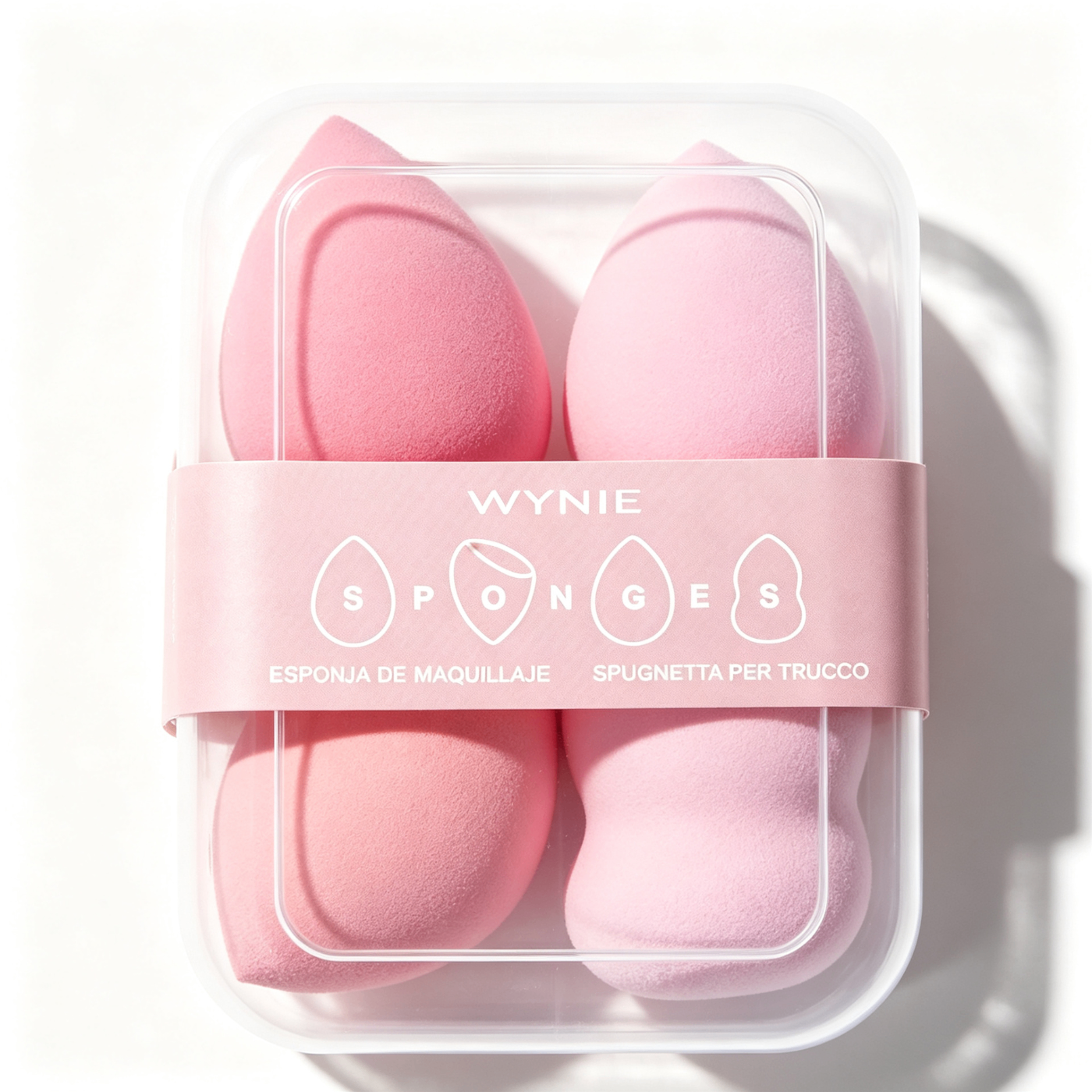 Set 4 Spugne da Trucco con Scatola – Beauty Blender Morbide per Fondotinta