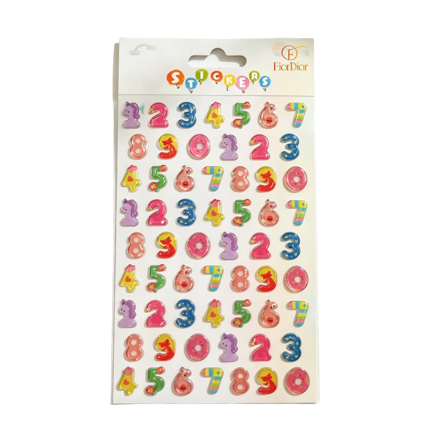 Numeri 3D Adesivi Morbidi | Stickers Colorati per Scuola e DIY
