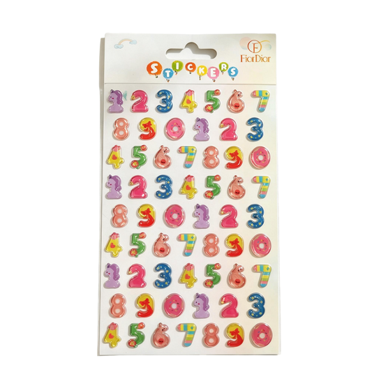 Numeri 3D Adesivi Morbidi | Stickers Colorati per Scuola e DIY