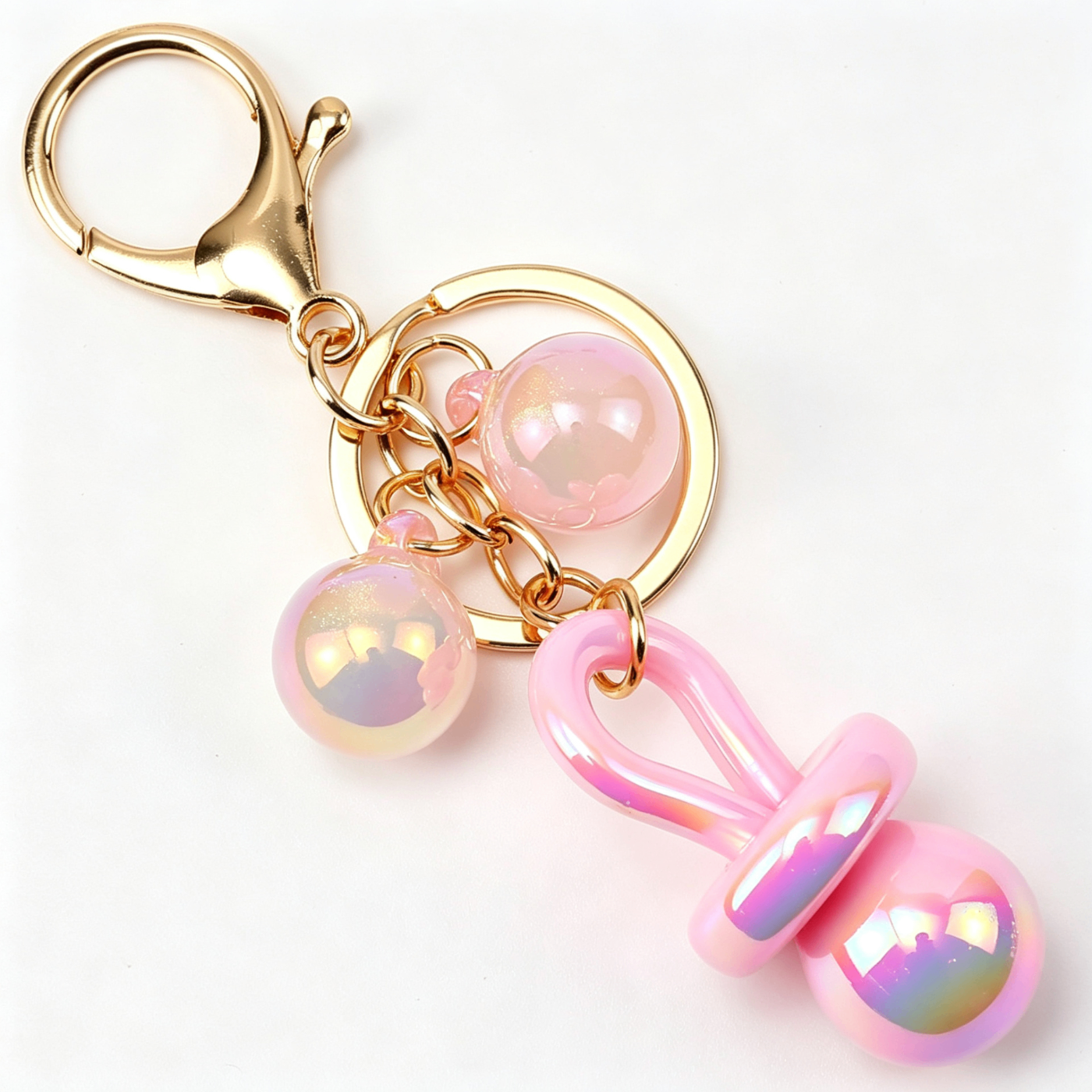 Portachiavi Ciuccio Colorato Effetto Perlato - Ciondolo Kawaii