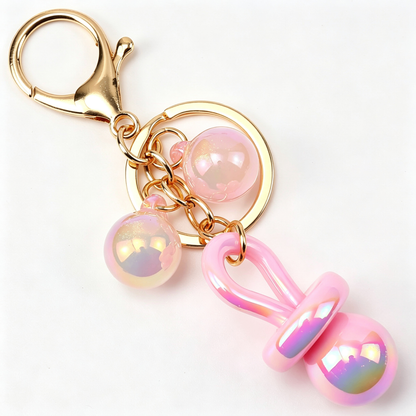 Portachiavi Ciuccio Colorato Effetto Perlato - Ciondolo Kawaii