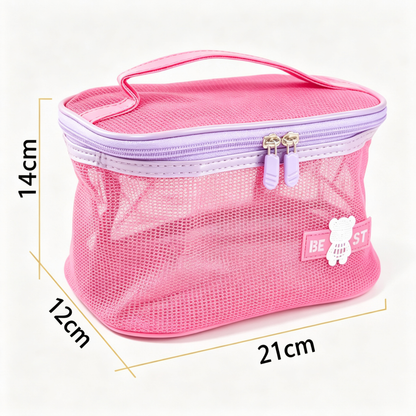 Borsa da Toilette in Rete Traspirante - Organizer Trucco e Viaggio