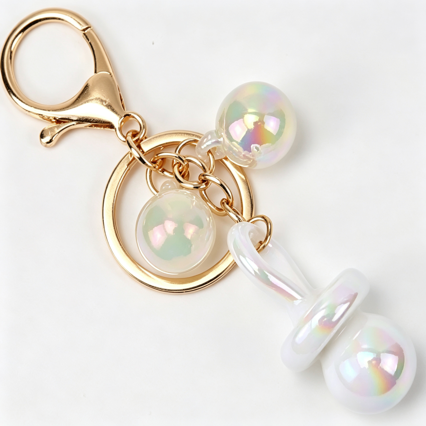 Portachiavi Ciuccio Colorato Effetto Perlato - Ciondolo Kawaii