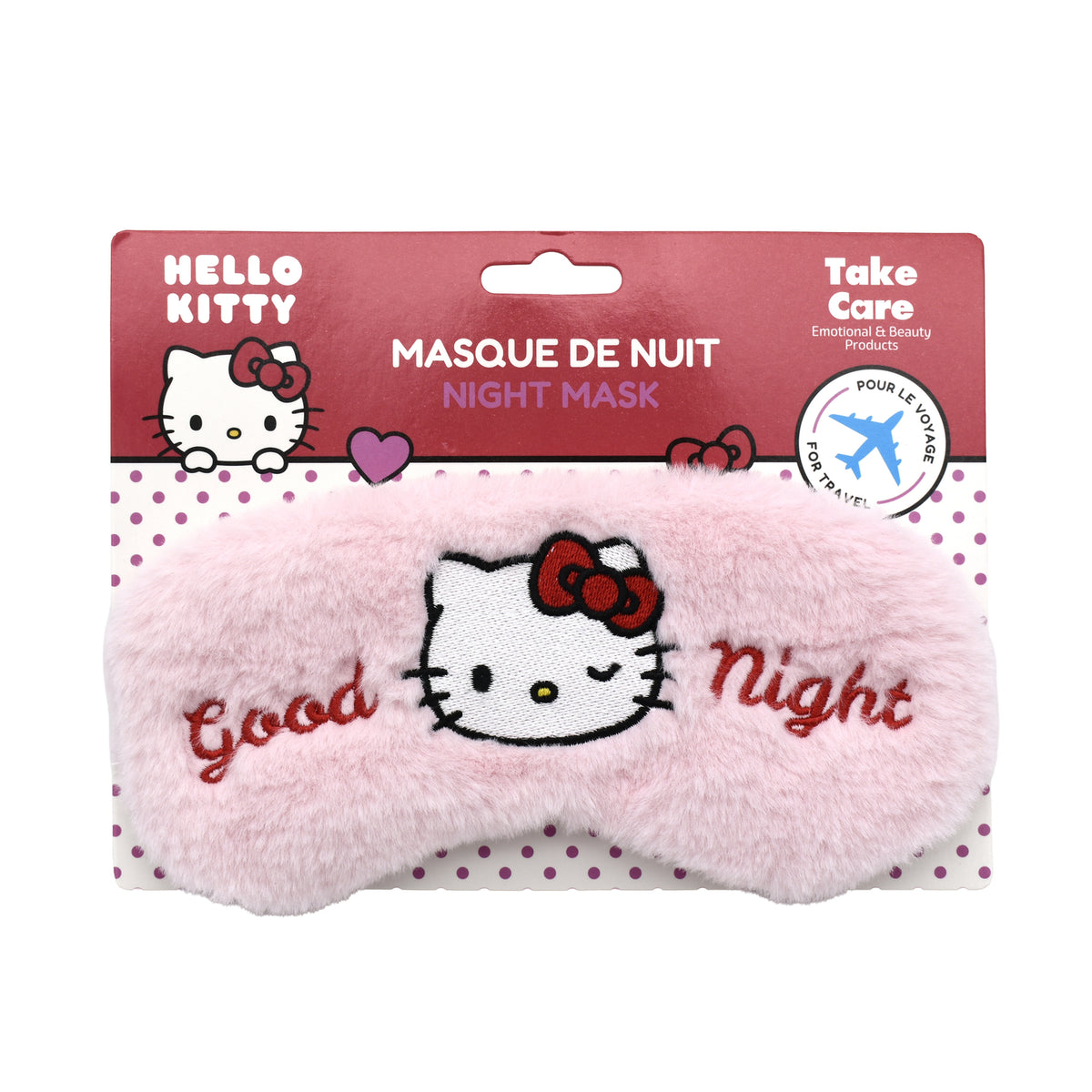 HK PLUSH MASK SATIN NIGHT TRAVEL