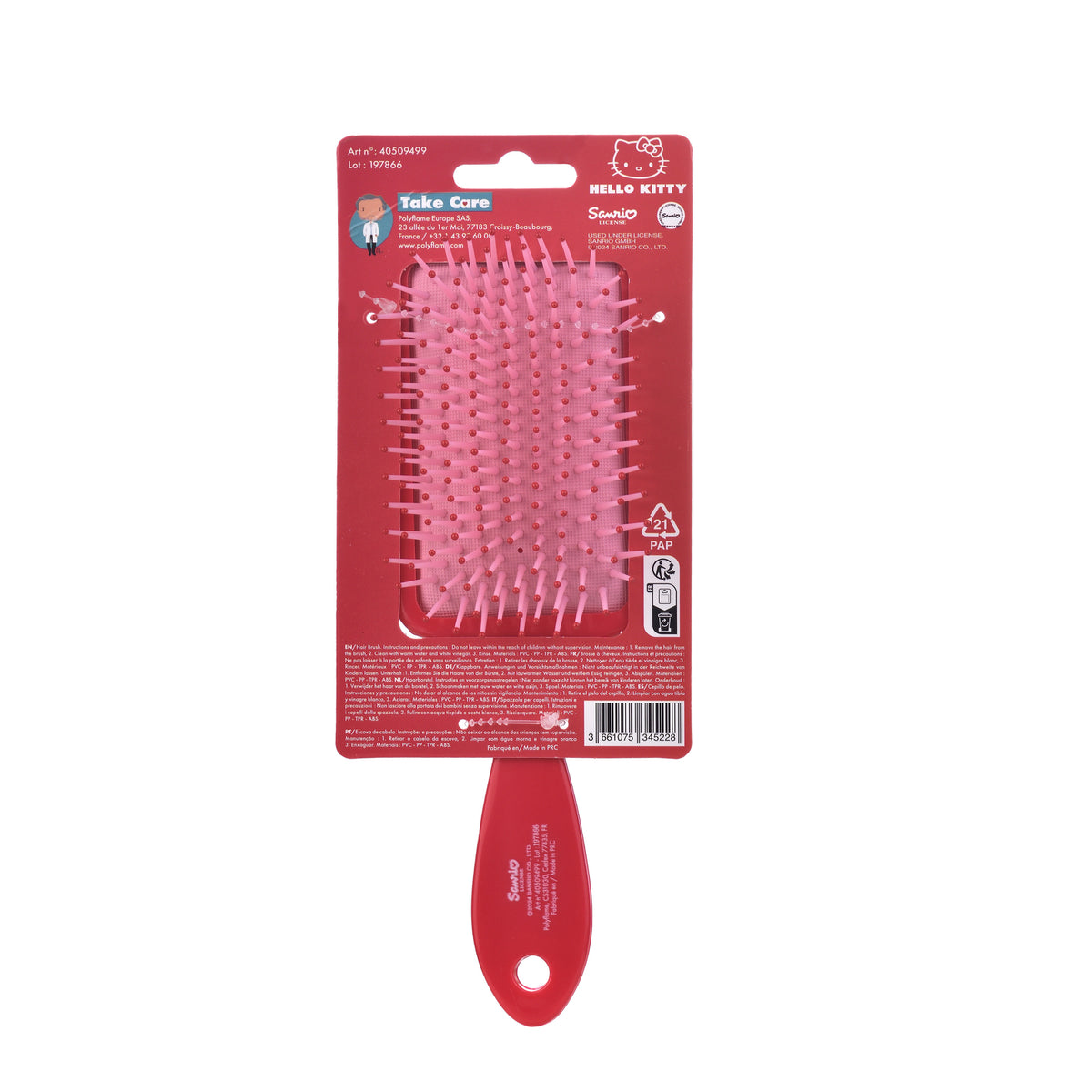 HELLO KITTY HAIR BRUSH SIL