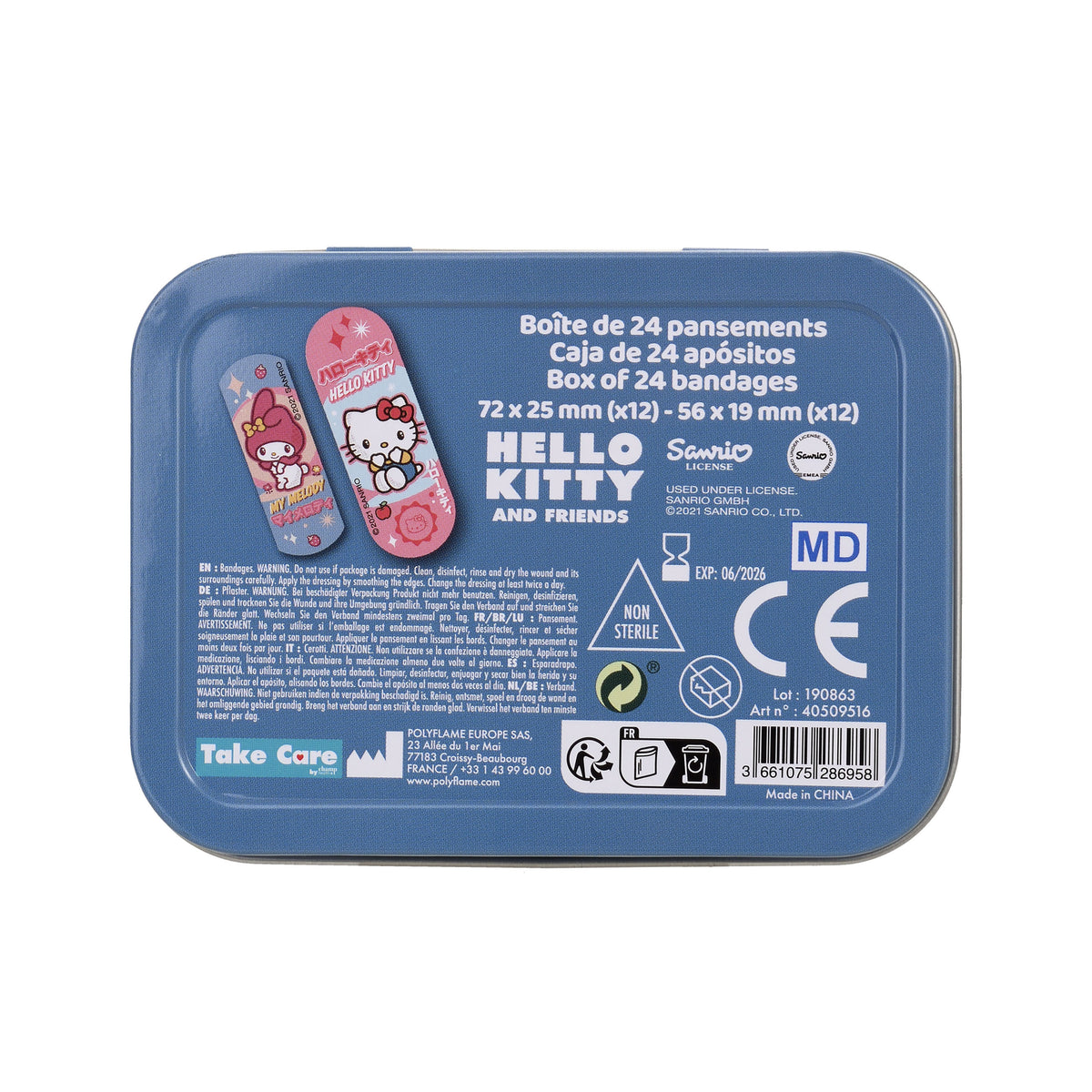 HK FRIENDS BAND AIDS METAL BOX