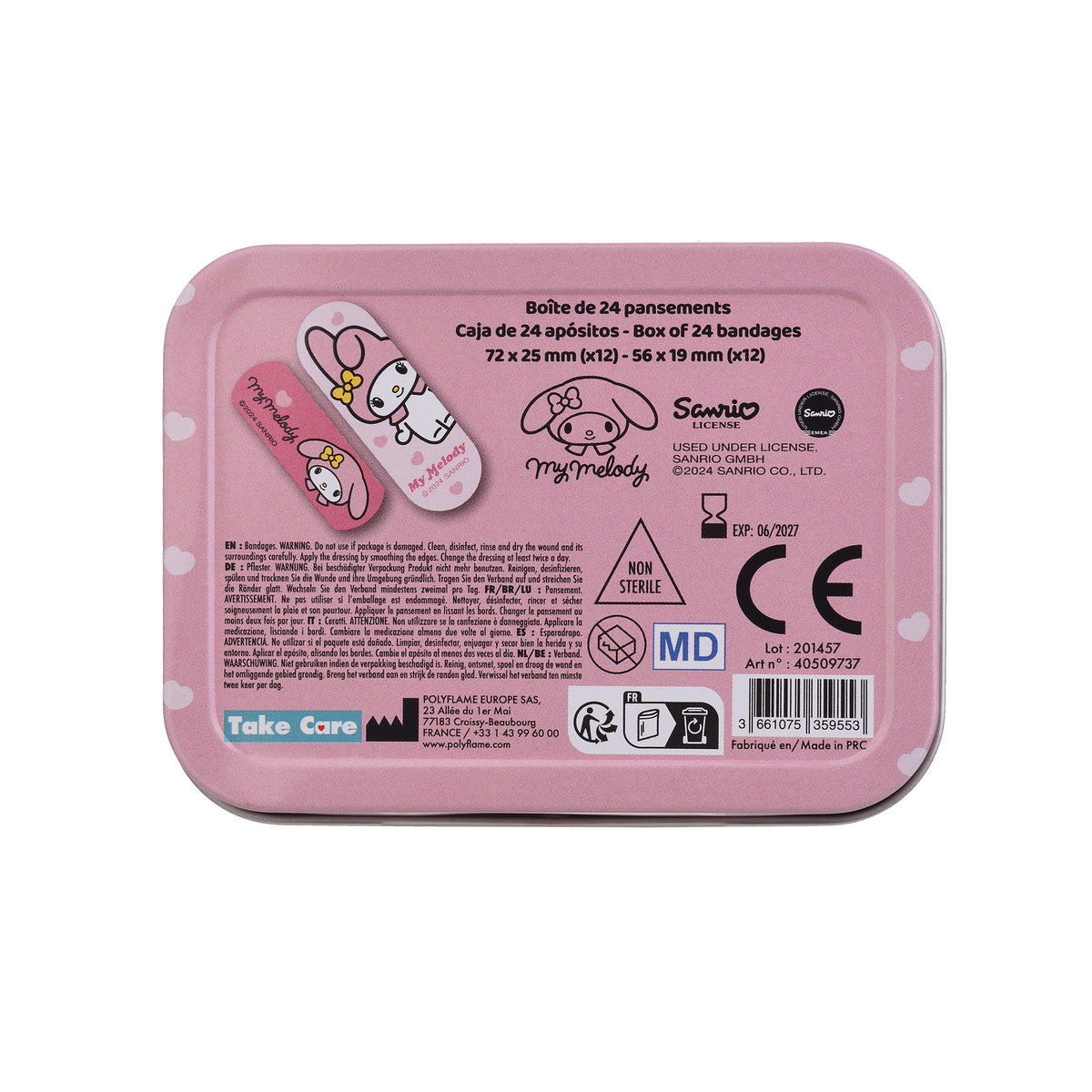 HK MELODY BANDAIDS METAL BOX