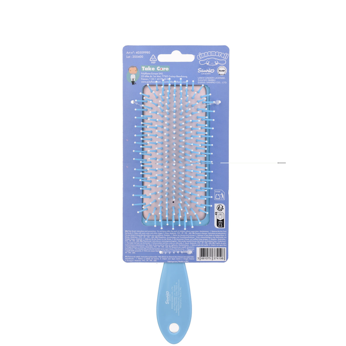 HK CINNAMOROLL HAIR BRUSH SIL