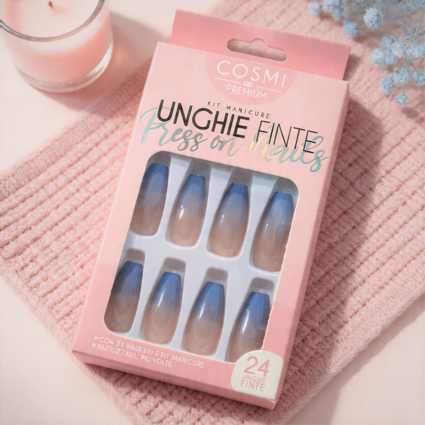 Unghie Finte Ballerina Media - Sfumatura Ocean Blue