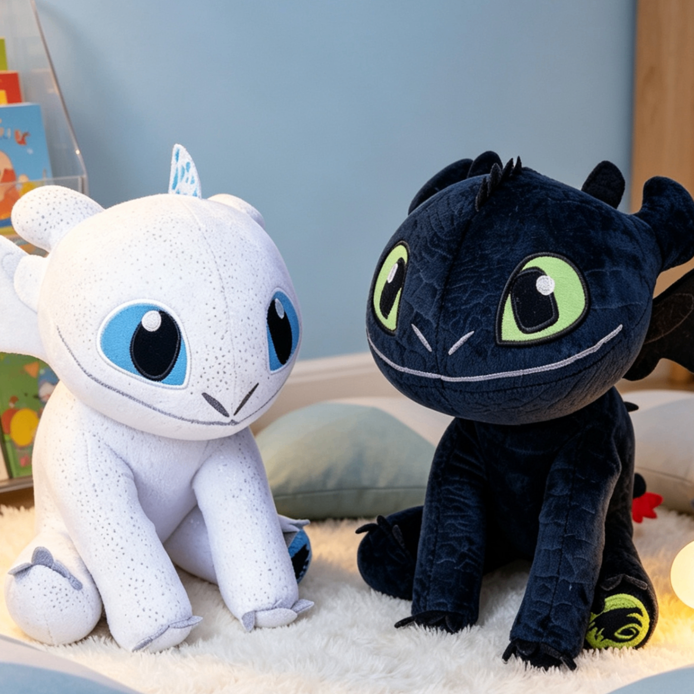 Peluche Dragon Trainer 46cm - Sdentato e Furia Chiaro