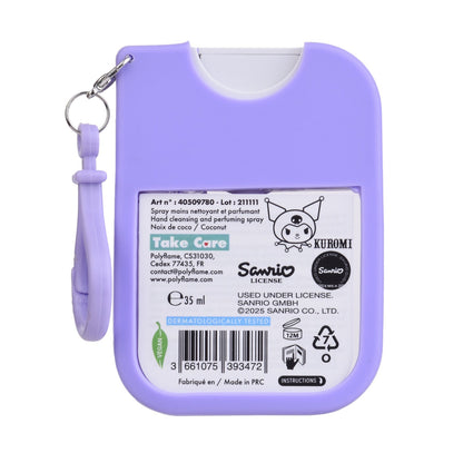 Spray Igienizzante Mani Kuromi Sanrio 35ml con Custodia in Silicone