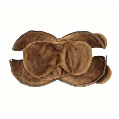 Cuscino da Viaggio Capybara 2-in-1 - Peluche Morbido con Mascherina Integrata