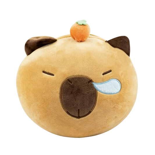 Cuscino da Viaggio Capybara 2-in-1 - Peluche Morbido con Mascherina Integrata