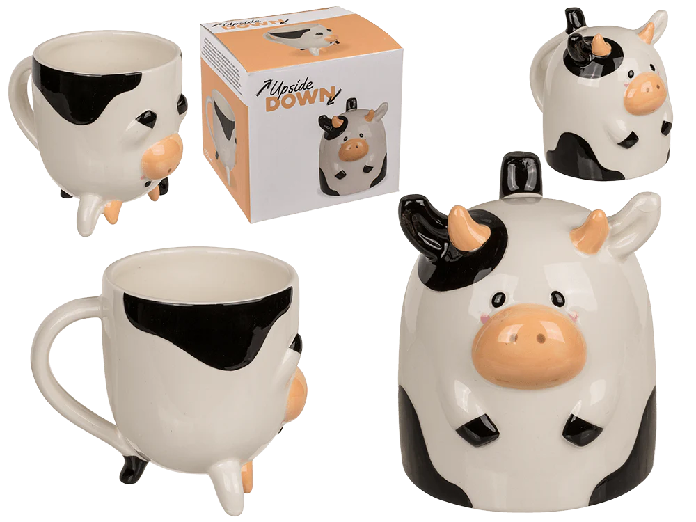 Mug Mucca Capovolta 500ml - Tazza per Latte e Caffè