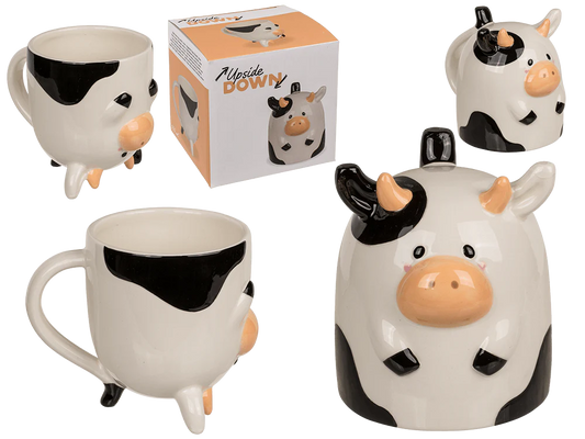 Mug Mucca Capovolta 500ml - Tazza per Latte e Caffè