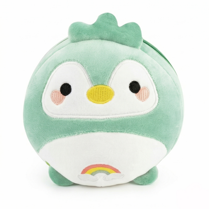 Cuscino da Viaggio Pinguino 2 in 1 - Morbido Peluche con Mascherina Occhi