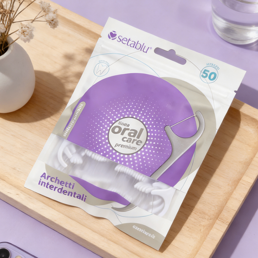 Set 50 Archetti Filo Interdentale - Linea Oral Care Premium