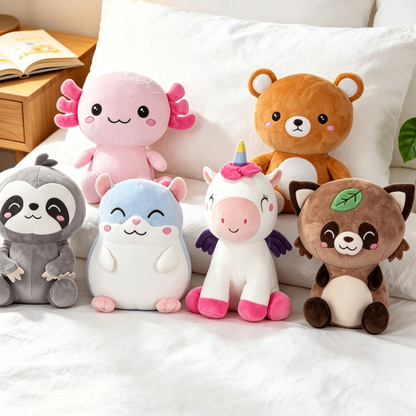 Peluche Super Squishy 24cm Kawaii Kuties - Animali Morbidi Antistress