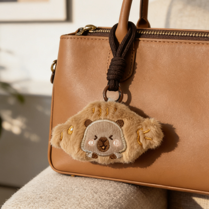 Peluche Portachiavi a Forma di Pane - Morbido Ciondolo per Borsa