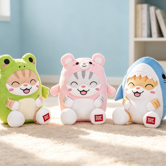 Peluche Gatto Kawaii in Costume 22cm - Morbidi e Antistress