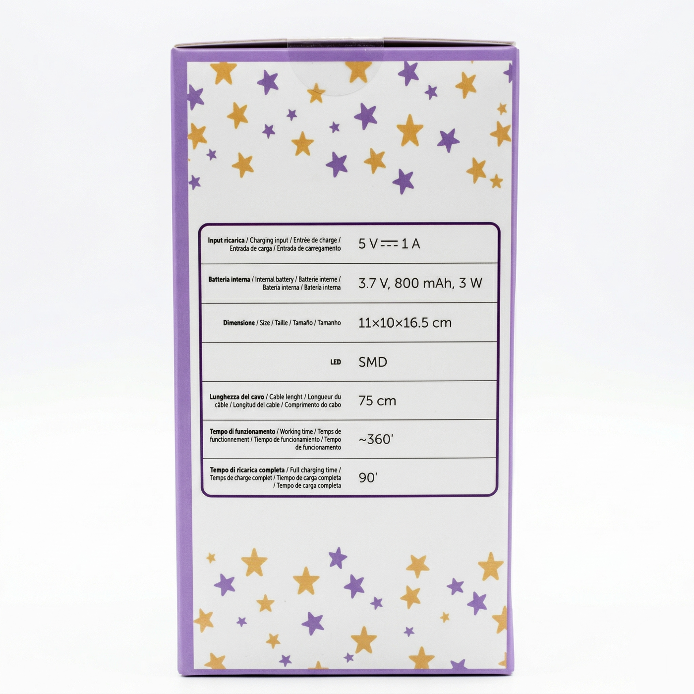 Lampada led notturna  unicorno – 7 colori, timer, usb