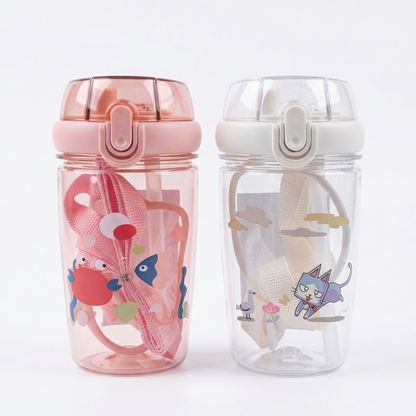 Borraccia Trasparente con Grafica - 550ml