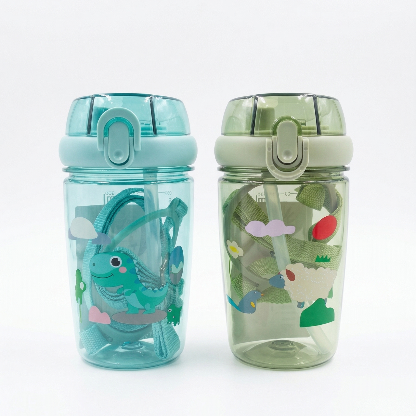 Borraccia Trasparente con Grafica - 550ml