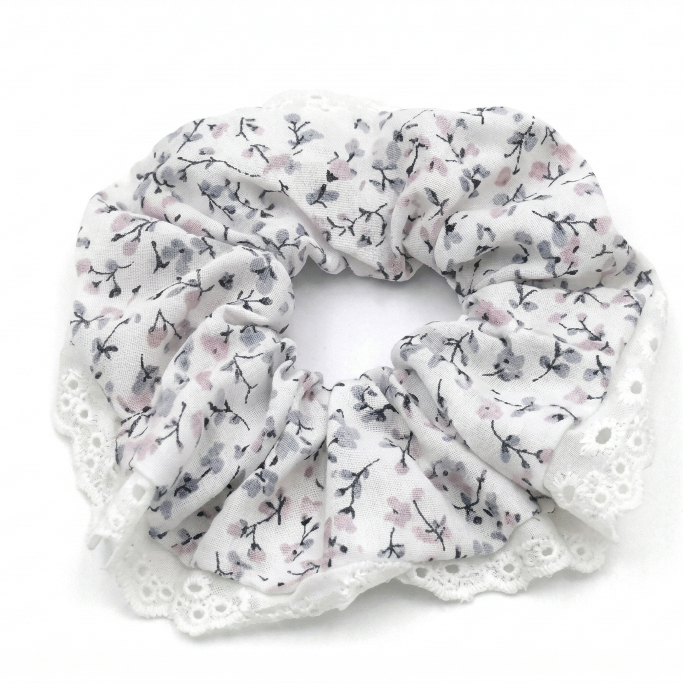 Elastico Scrunchie Fantasia a Fiori - Stile Vintage e Romantico