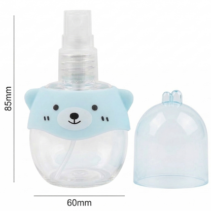 Spruzzino da Viaggio 50ml Kawaii - Mini Bottiglia Spray con Animali per Viso e Igienizzante