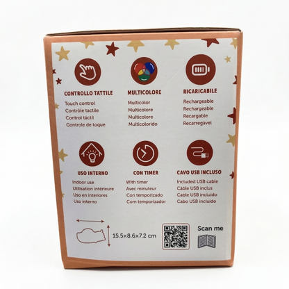 Lampada led notturna cane – 7 colori, timer, usb