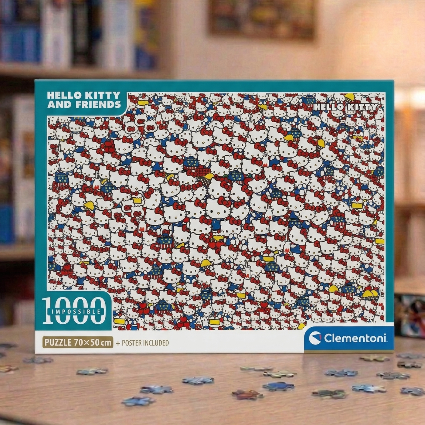 Clementoni - Puzzle - HELLO KITTY - 1000 Pezzi- Puzzle Adulti, Made In Italy